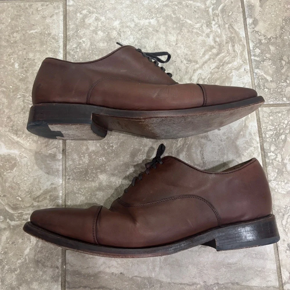 Thursday Boot‎ Co Executive Brown Leather Cap Toe Oxford Dress Shoes Mens 12 US